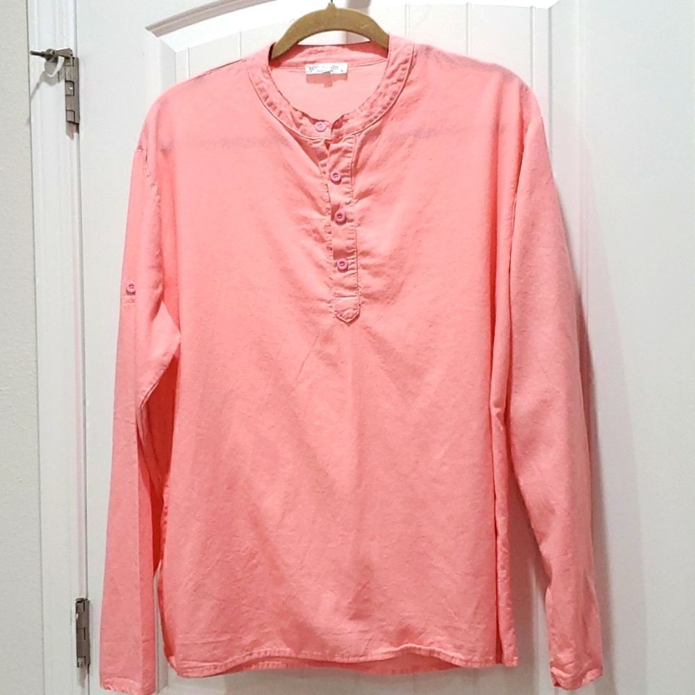 Coofandy Womans Linen Blend Blouse, Size Xl